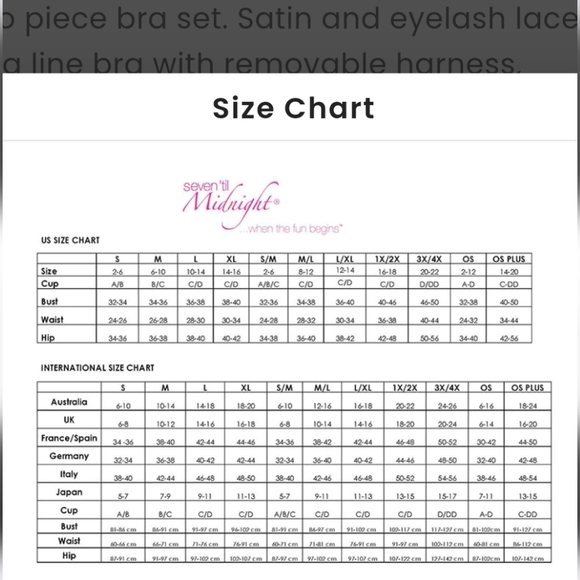 Seven Til Midnight Satin And Eyelash Lace Bra And Panty Set With Removable Harne - Picture 6 of 6